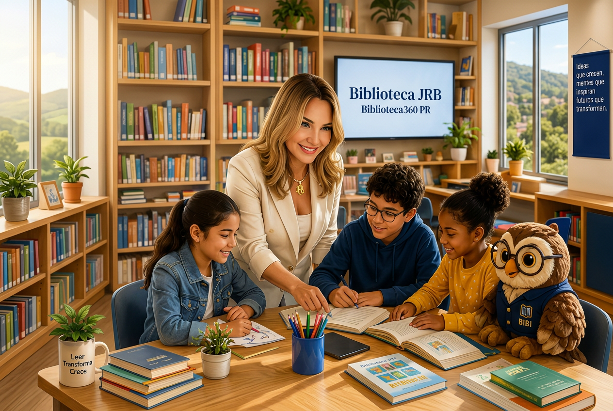 Estudiantes de la Biblioteca JRB leyendo, investigando y creando junto a BIBI